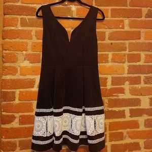 *SOLD* Black & White Dress with Crochet